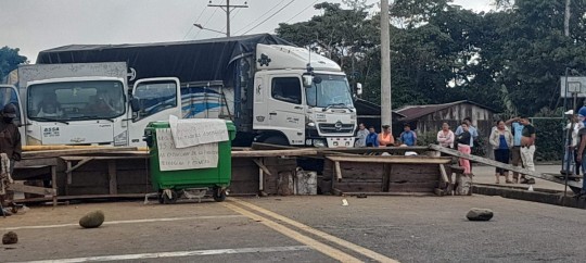 Estado de las vías amazónicas en la jornada de protestas / Foto: cortesía Conaie