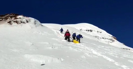 Canadiense murió en una avalancha en el Chimborazo / Foto: cortesía Policía Nacional