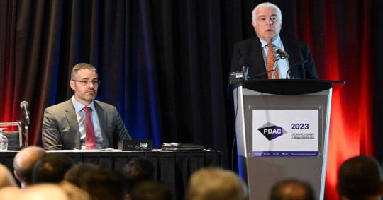 Santos participó el 6 de marzo en el evento ‘Ecuador The Next Mining Destination’, organizado por la Cámara de Minería del Ecuador / Foto: cortesía del ministerio de Energía