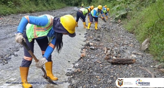 Más de 600 km de vías de Morona Santiago reciben mantenimiento / Foto: Cortesía ministerio de Obras