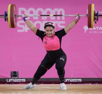 La pesista logró la presea dorada gracias a una marca de 255 kg. Foto: El Telégrafo