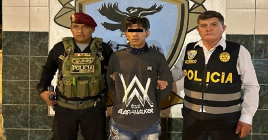 La intervención de Bryan Maza Pardo, de 25 años, alias 'Pata de mula', se realizó en el distrito de Aguas Verdes, en la provincia de Zarumilla / Foto: EFE