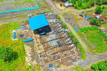 La construcción del coliseo en San José de Guayusa avanza / Foto cortesía Municipio de El Coca
