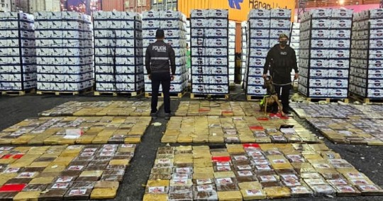 Desde inicios de año, Ecuador ha incautado 160 toneladas de drogas./ Foto: cortesía Fausto Salinas