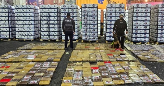 Desde inicios de año, Ecuador ha incautado 160 toneladas de drogas./ Foto: cortesía Fausto Salinas