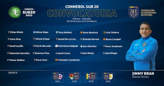 El Campeonato Sudamericano Sub'20, se disputará desde el 19 de enero al 12 de febrero en las ciudades de Cali y Bogotá / Foto: cortesía FEF