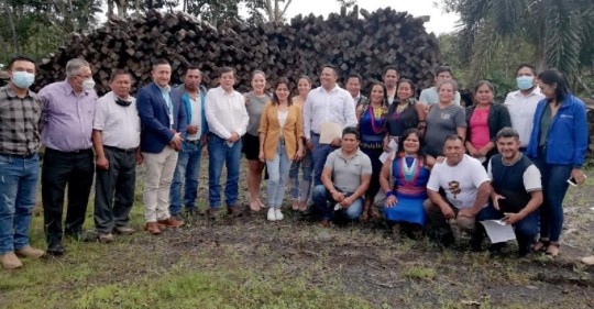 81 metros cúbicos de madera decomisada fueron donados para fines sociales en Morona / Foto: cortesía ministerio de Ambiente