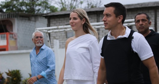 Con casi el 78 % de los votos escrutados, González ostentaba el 33,19 % de los votos y Noboa el 24,04 % / Foto: cortesía Daniel Noboa