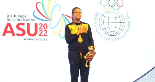 En la final de los 68 kilogramos venció a la colombiana Shanne Doncell Torres / Foto: cortesía Comité Olímpico Ecuatoriano