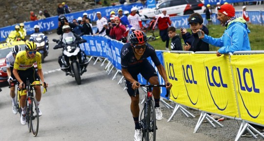 Carapaz marcha tercero en el Tour de Francia / foto: cortesía Richard Carapaz