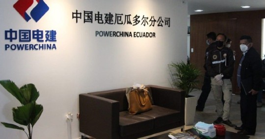 La Fiscalía allanó las oficinas de Sinohydro, una empresa que participó en el desarrollo de la central hidroeléctrica Coca Codo-Sinclaire, la más grande del país / Foto: cortesía Fiscalía General