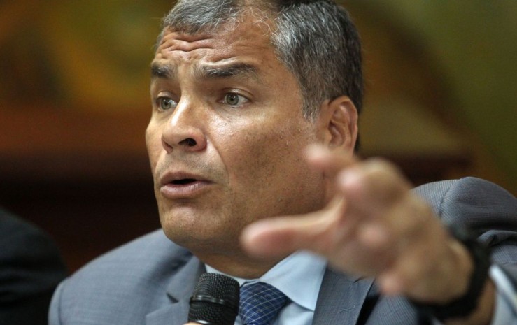 El expresidente de Ecuador Rafael Correa testifica el 5 de febrero de 2018 por un presunto caso de corrupción. Foto: CNN