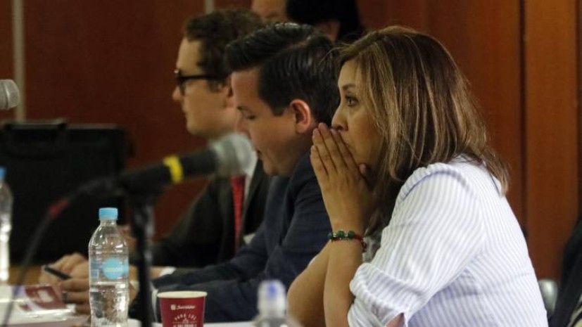 Diligencia. María Augusta Enríquez, excolaboradora de Vinicio Alvarado, estuvo presente en la audiencia de vinculación al caso Sobornos 2012-2016. Foto: Expreso Diligencia. María Augusta Enríquez, excolaboradora de Vinicio Alvarado, estuvo presente en la audiencia de vinculación al caso Sobornos 2012-2016. Foto: Expreso