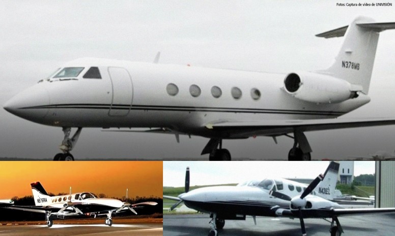 El avión ejecutivo Gulfstream N378MB (arriba), una avioneta Cessna y otra aeronave fueron incautados por la DEA en Estados Unidos. Los dueños de Sky Jet Elite Corp. dijeron que los aviones que iban a ser devueltos, pero hasta el momento no ha ocurrido, según Cléver Jiménez. Foto: Plan V El avión ejecutivo Gulfstream N378MB (arriba), una avioneta Cessna y otra aeronave fueron incautados por la DEA en Estados Unidos. Los dueños de Sky Jet Elite Corp. dijeron que los aviones que iban a ser devueltos, pero hasta el momento no ha ocurrido, según Cléver Jiménez. Foto: Plan V