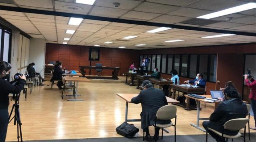 La audiencia de formulación de cargos de Alexandra Ocles se realizó desde la mañana de este lunes 18 de mayo del 2020 en la Corte Nacional de Justicia. Foto: Diego Pallero / EL COMERCIO