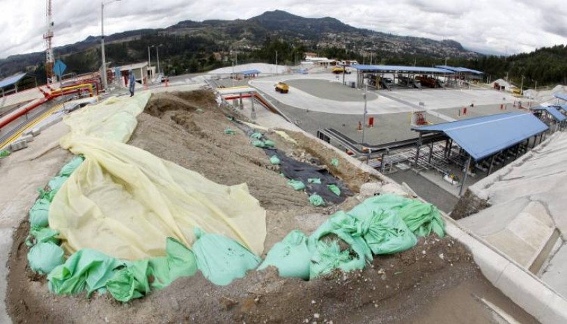 Deslaves. Los trabajos de contención realizados en la terminal no fueron efectivos. Foto: Expreso