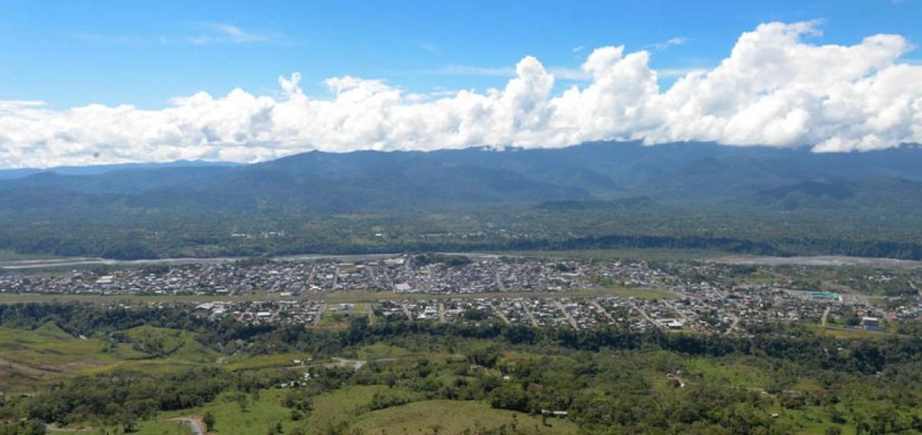 Vista panorámica de la ciudad de Macas, capital de la provincia de Morona Santiago. Desde el balcón turístico de la Virgen de la Purísima se observa toda la urbe. Foto: Fernando Machado / El Telégrafo