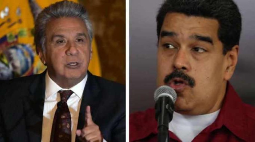 MANDATARIOS. Lenín Moreno y Nicolás Maduro, ahora distanciados. Foto: La Hora