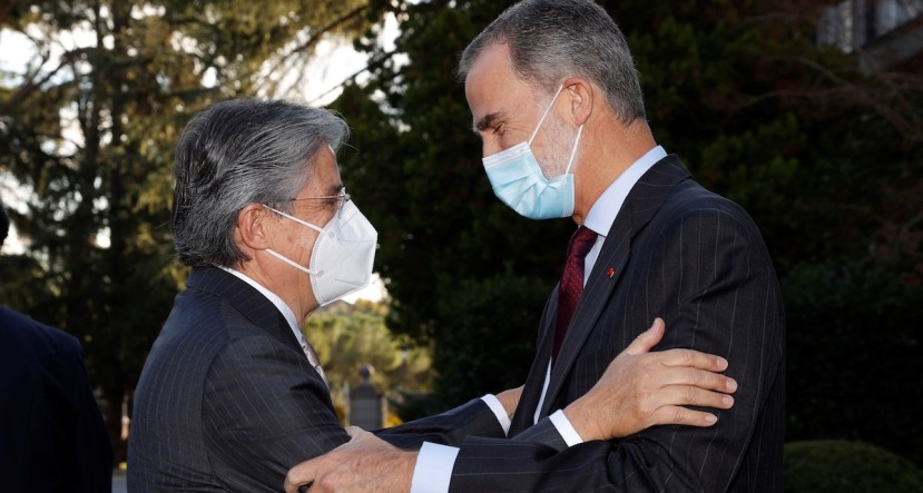 Guillermo Lasso inicia visita a España con reunión con el rey / Foto: EFE Guillermo Lasso inicia visita a España con reunión con el rey / Foto: EFE