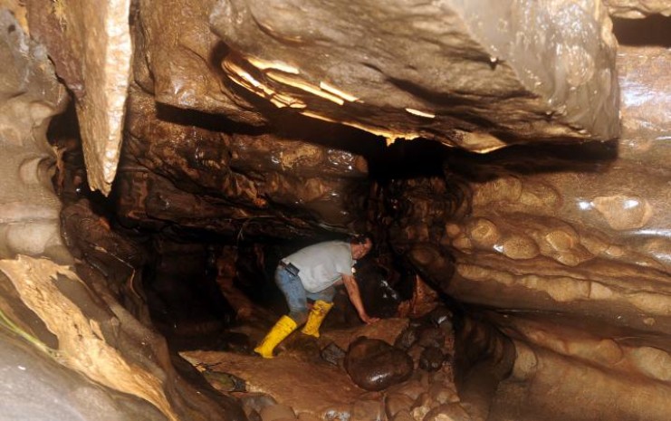 Interior de una sección de la Cueva de los Tayos. Foto: El Universo