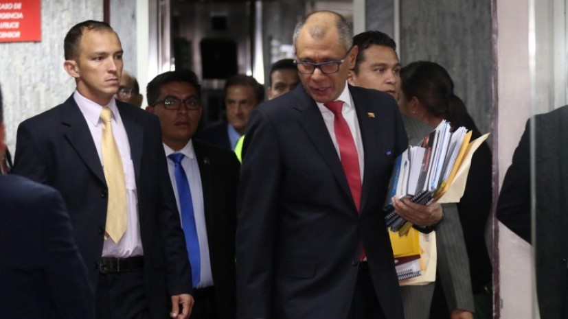 Jorge Glas declaró a lo largo de cuatro horas durante el juicio. Foto: Expreso