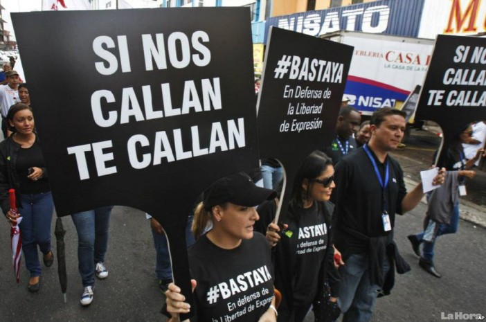MARCHA. Protesta por la libertad de prensa en Panamá. (FOTO: NTN24) MARCHA. Protesta por la libertad de prensa en Panamá. (FOTO: NTN24)