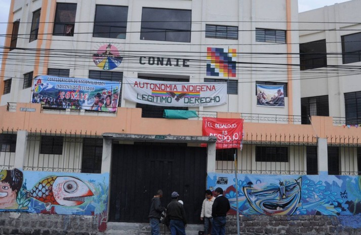 El 11 de diciembre pasado, el Ministerio de Inclusión Económica y Social (MIES) informó a la Conaie que debía abandonar su sede, en las avs. Granados y Seis de Diciembre, que ocupaba desde 1991