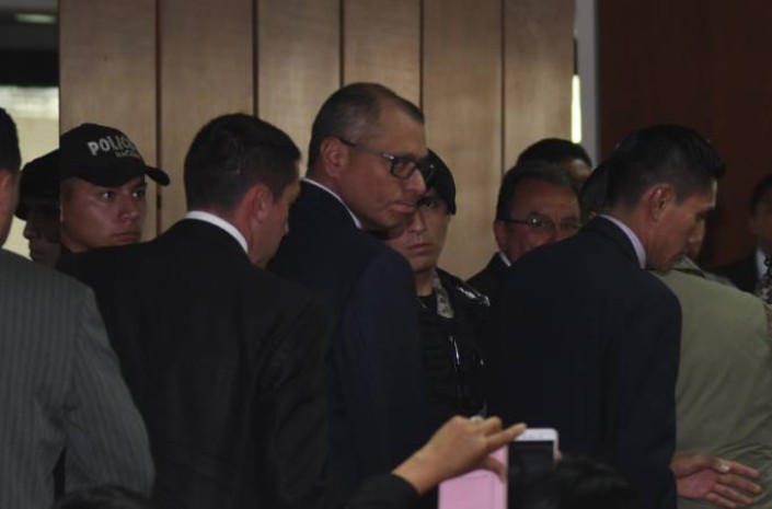 El pasado 13 de diciembre, el vicepresidente sin funciones Jorge Glas fue sentenciado a seis años de cárcel por asociación ilícita en el caso Odebrecht. Foto: El Universo El pasado 13 de diciembre, el vicepresidente sin funciones Jorge Glas fue sentenciado a seis años de cárcel por asociación ilícita en el caso Odebrecht. Foto: El Universo