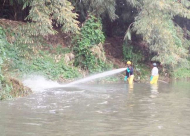 En la Termoesmeraldas afirman que son ambientalmente responsables y que la contaminación al río Teaone es mínima. Foto: La Hora