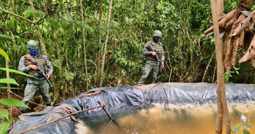 Soldados descubrieron conexiones clandestinas en el SOTE y una piscina artesanal / Foto: cortesía Fuerzas Armadas