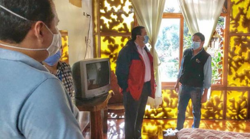 Una hostería se habilitó en Pastaza, como un Centro de Atención Temporal para acoger a pacientes con covid-19. Foto: Twitter Municipio de Pastaza / El Comercio