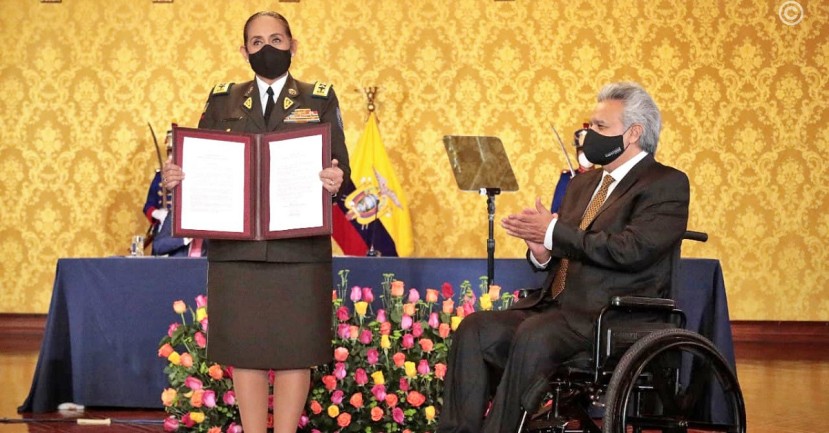 La generala Varela dirigirá la Policía de Ecuador en el último tramo del mandato de Lenín Moreno / Foto: Cortesía de la Presidencia La generala Varela dirigirá la Policía de Ecuador en el último tramo del mandato de Lenín Moreno / Foto: Cortesía de la Presidencia