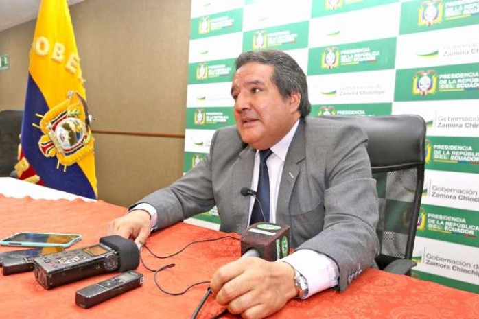 ACTIVIDAD. El gobernador informó sobre la visita del vicepresidente a Zamora Chinchipe. Foto: La Hora