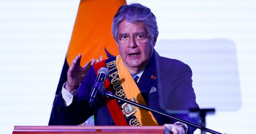 El presidente de Ecuador, Guillermo Lasso, presentó su informe a la Nación tras la muerte cruzada que cerró la Asamblea Nacional / Foto: EFE
