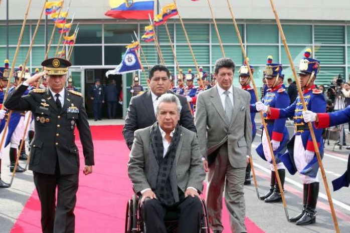 REACCIÓN. Moreno hizo estas declaraciones ayer y luego viajó a Guatemala. Foto: La Hora