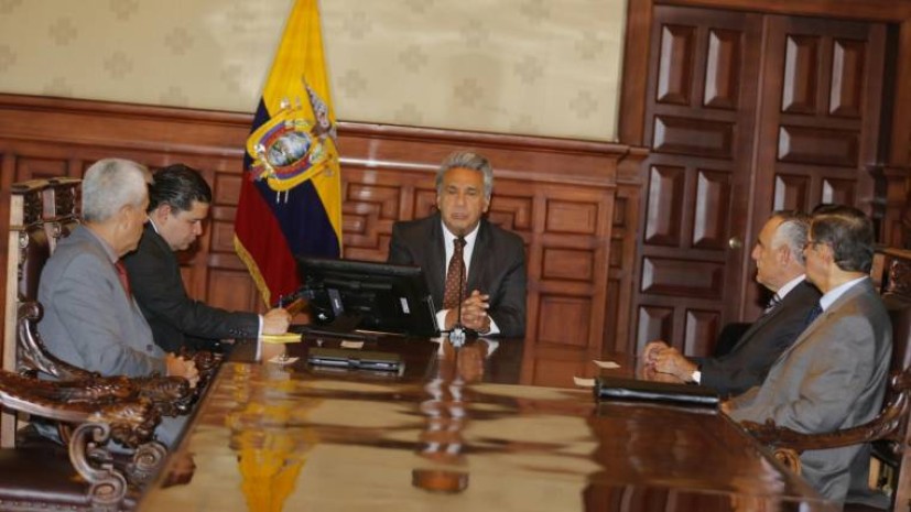 Reunión del Consejo de Seguridad del presidente Lenín Moreno. Foto: El Comercio