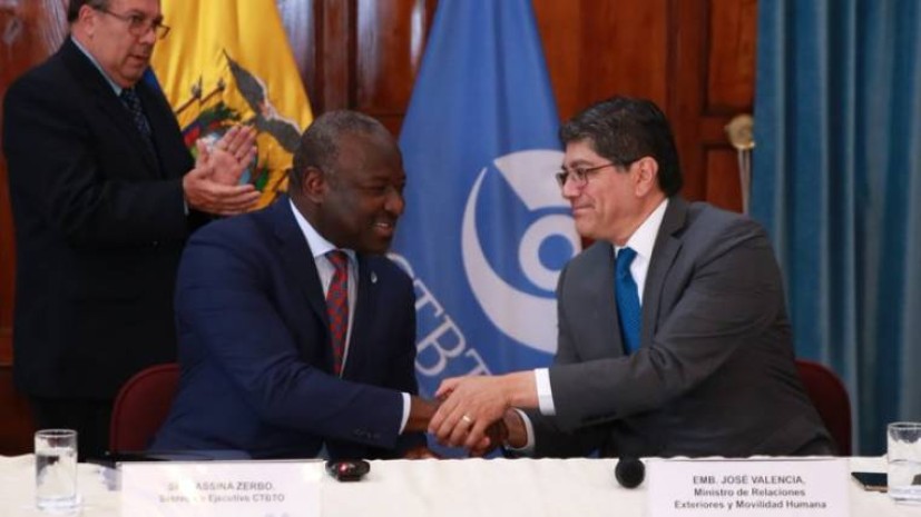 El canciller José Valencia participó en la inauguración del Panel Internacional y Seminario sobre Ciencia y Diplomacia, este jueves 12 de septiembre de 2019. Foto: Expreso