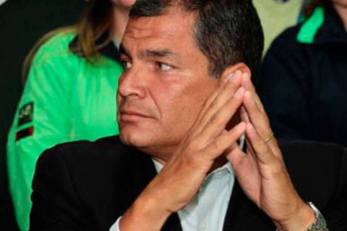 afael Correa, presidente do Equador: denúncias da Odebrecht podem dificultar os planos políticos de Correa (JUAN CEVALLOS/AFP)
