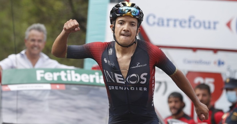 ‘La locomotora del Carchi’ ganó la etapa 12 de la Vuelta a España, que se disputó entre Salobreña y Peñas Blancas/Estepona (192.7 kilómetros) / Foto: EFE ‘La locomotora del Carchi’ ganó la etapa 12 de la Vuelta a España, que se disputó entre Salobreña y Peñas Blancas/Estepona (192.7 kilómetros) / Foto: EFE