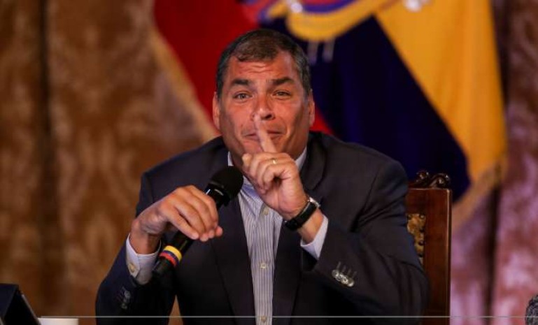 CORRUPCIÓN. Correa gobernó 10 años y su gestión ha sido cuestionada. Foto: La Hora