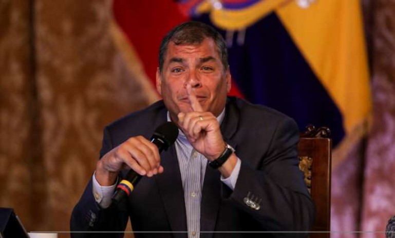 CORRUPCIÓN. Correa gobernó 10 años y su gestión ha sido cuestionada. Foto: La Hora