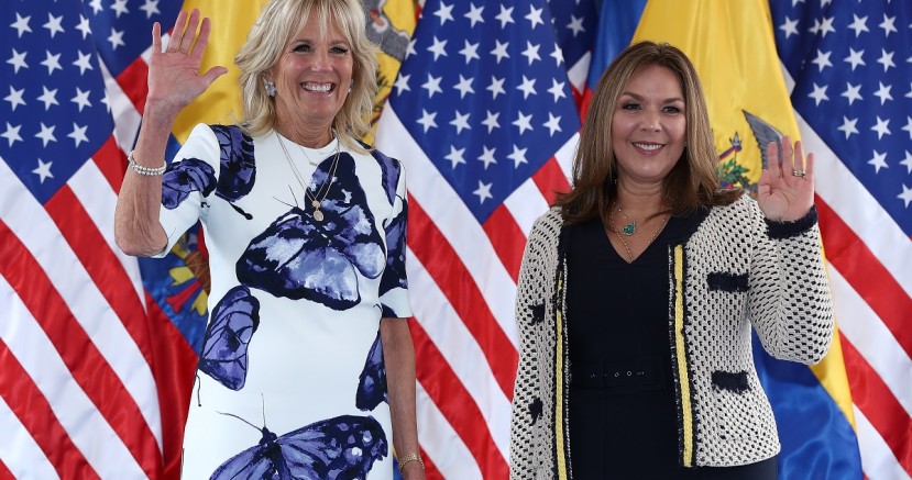 Primeras damas de Ecuador y EE.UU. hablan de educación, pandemia y democracia / Foto: EFE Primeras damas de Ecuador y EE.UU. hablan de educación, pandemia y democracia / Foto: EFE