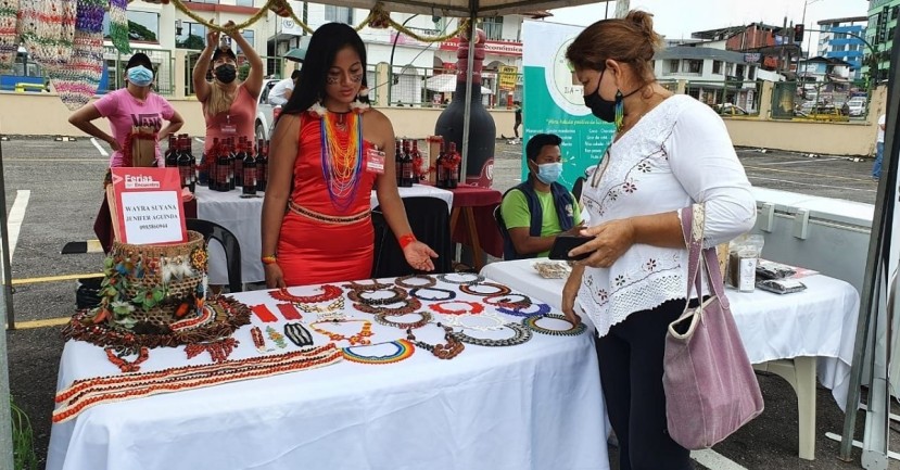 57 emprendedores participaron en la ‘Feria del Encuentro’ en Napo / Foto: cortesía MIES 57 emprendedores participaron en la ‘Feria del Encuentro’ en Napo / Foto: cortesía MIES
