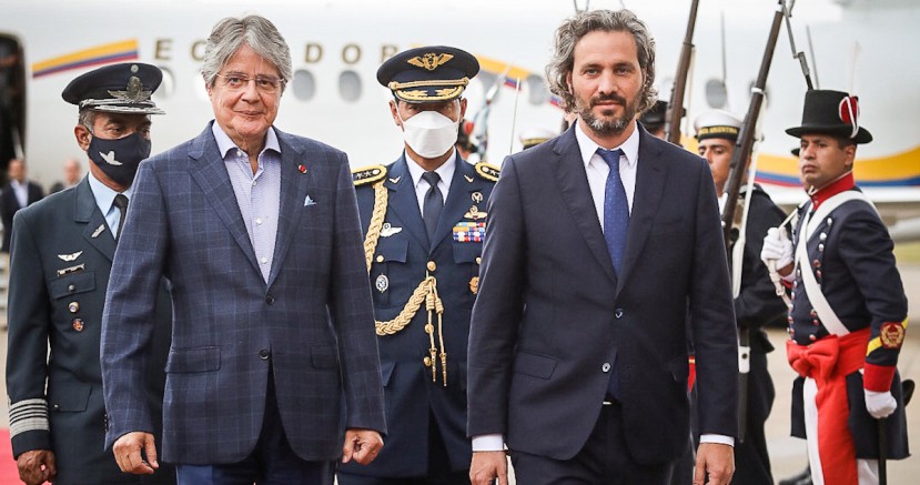 Lasso llegó a Argentina para primera visita oficial / Foto: EFE Lasso llegó a Argentina para primera visita oficial / Foto: EFE