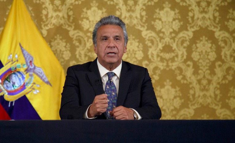 Moreno habló de tomar decisiones sobre Glas en su reunión de anteayer con los prefectos. Foto: La Hora