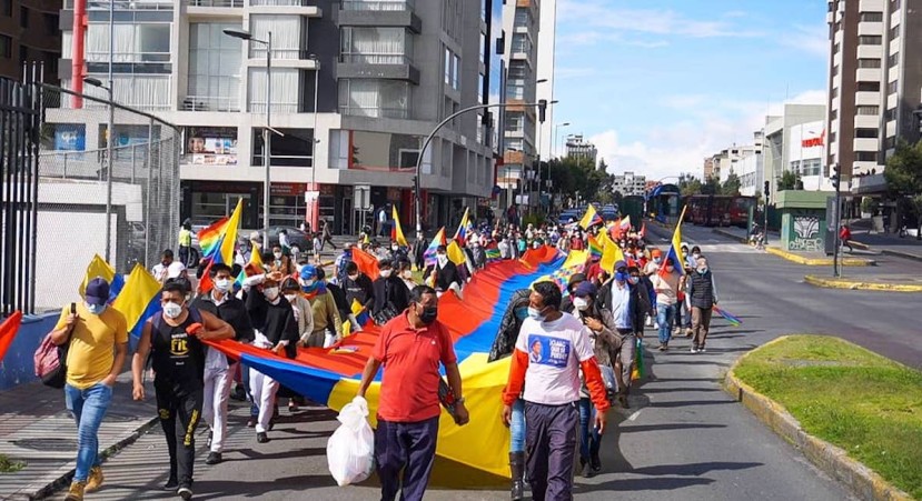 Los sindicatos apoyan la movilización indígena para recontar votos / Foto EFE