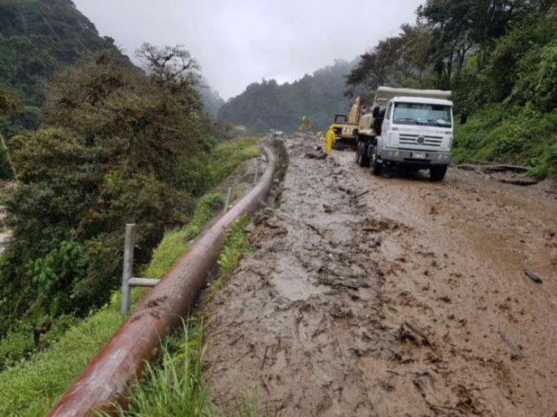 La zona por donde atraviesa la falla Cosanga es propensa a deslaves. Foto: La Hora