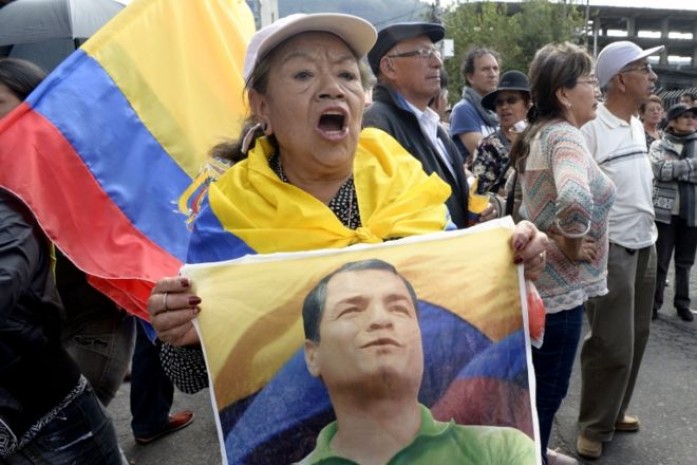 Partidarios de Correa protestaron la decisión judicial. Foto: BBC