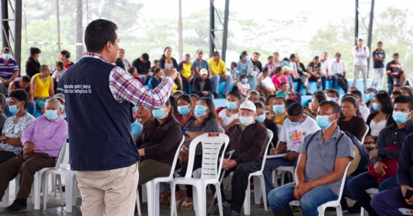 Se desarrolló en 50 asambleas comunitarias y 5 reuniones con autoridades y dirigentes indígenas locales de la provincia de Sucumbíos / Foto: Cortesía ministerio de Energía y Minas