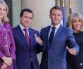 Macron y su esposa recibieron a Noboa y a Valbonesi en El Elíseo